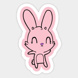 Purple nose she bunny, cute, simple, purple,sweet,easter,spring, Sticker